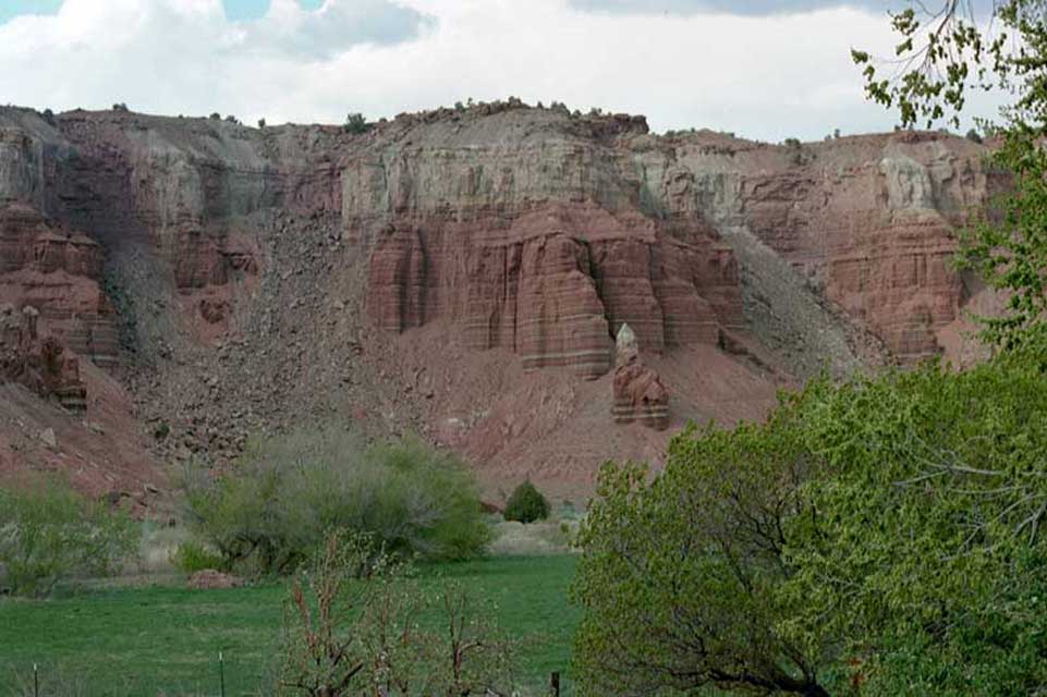 capitol reef paysage vers le lodge